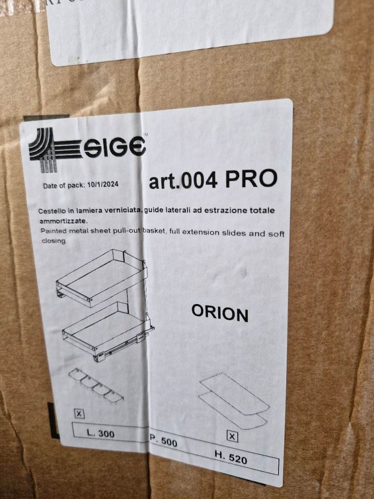 Pull out shelves