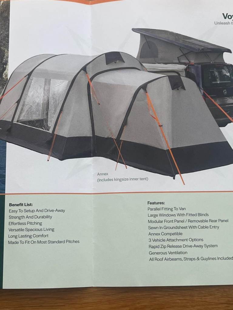 Starcamp Voyager Air Awning – Drive-Away Campervan Awning