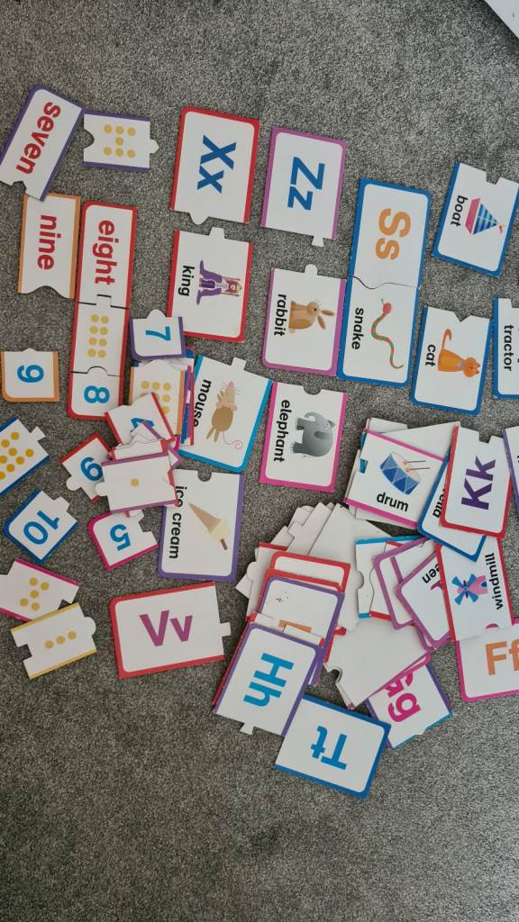Alphabet and numbers puzzle 