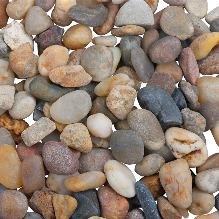 BELLE VOUS Decorative Natural Pebbles (3.6kg Bag) - 1.4-2.6cm/ 0.55-1.