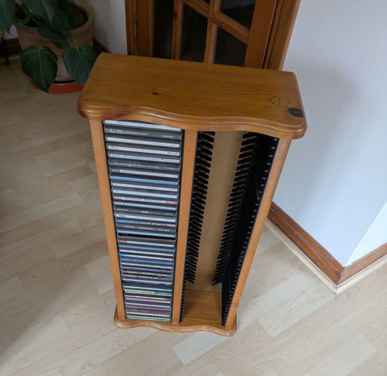 66 Classical CDs and antique pine storage cabinet