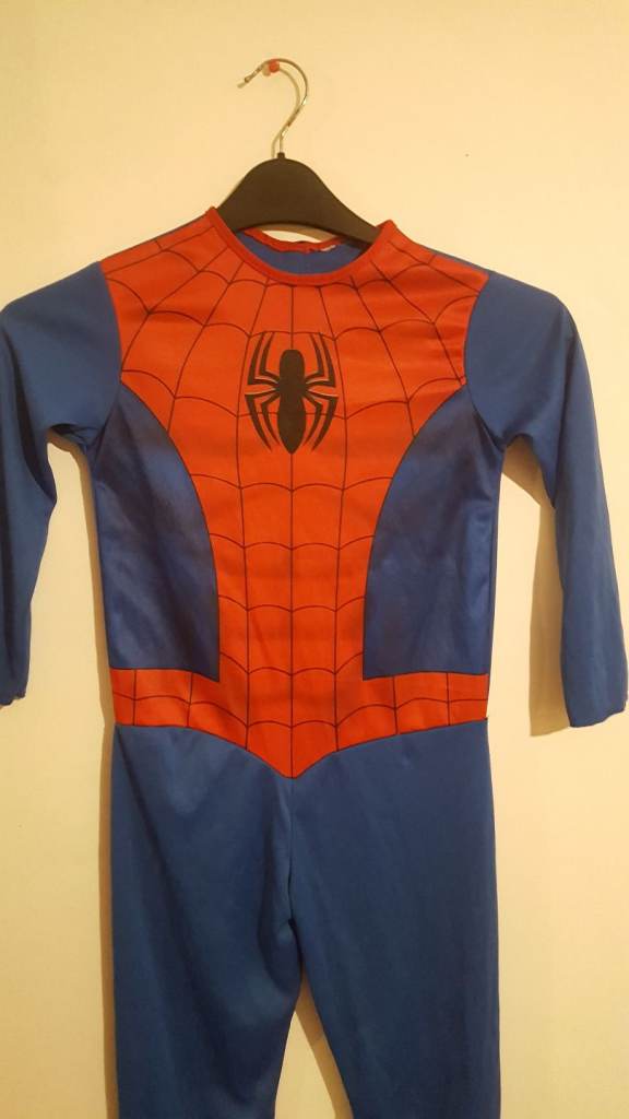 Childs Fancy Dress Up Spider-Man Costume Boys Marvel Age 3-4