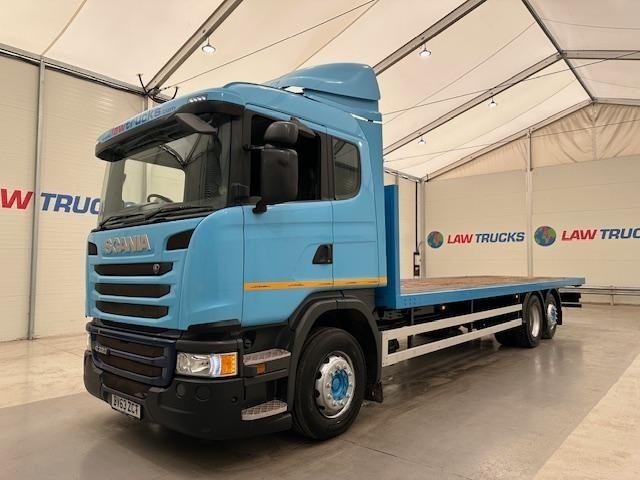 Scania G320 6x2 Rear Lift Sleeper Cab Flatbed