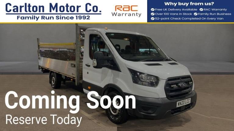 2020 Ford Transit 2.0 EcoBlue 130ps Chassis Cab CHASSIS CAB DIESEL Manual