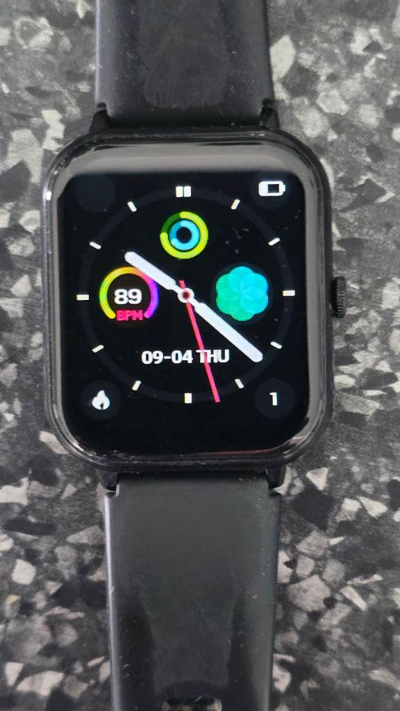 Black Smartwatch with Fitness Tracking - Good Condition