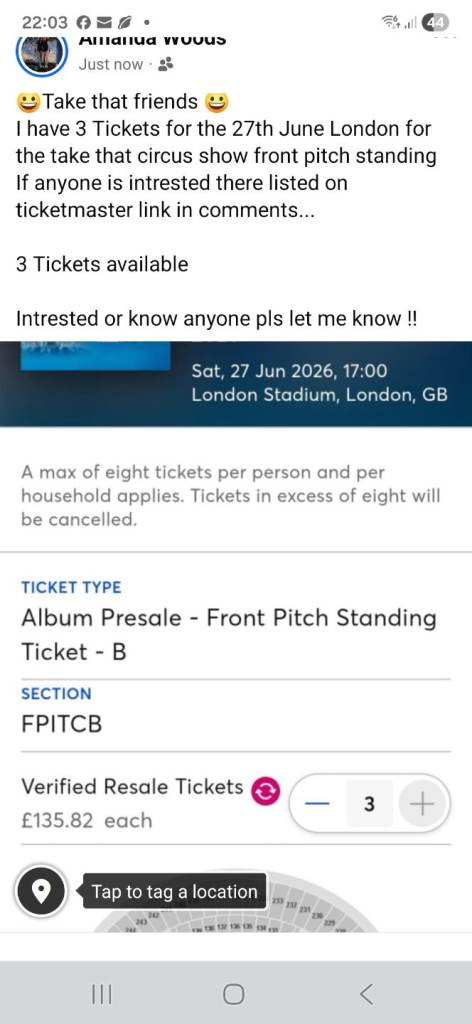 3 Take that Tickets London