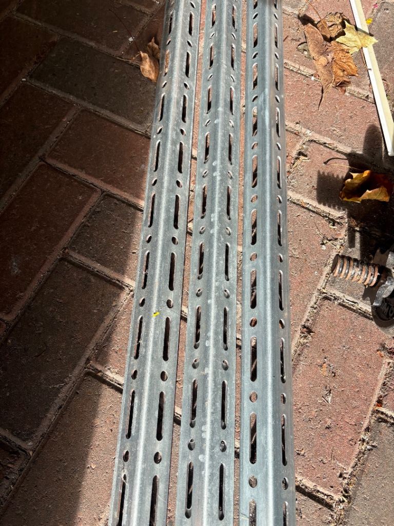 50mm x 50mm x 3000mm slotted dexion angle garage doors shelving