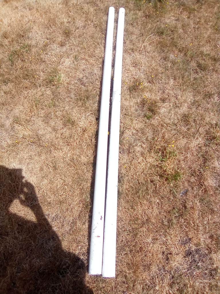 Pair of White Plastic Pipes - Used Condition