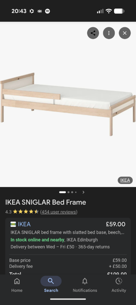 Kids bed, Ikea