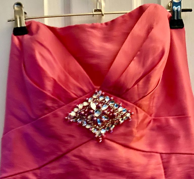 Prom/party/celebrations pink blush dress romintica size 14