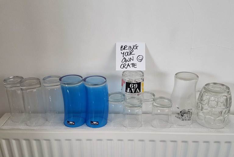 Assorted mugs and glasses