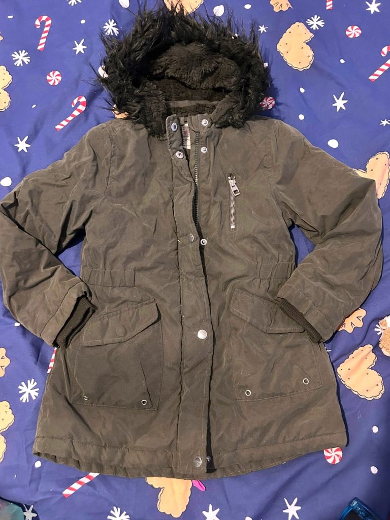 Girls parka-type coat 8-9 years 