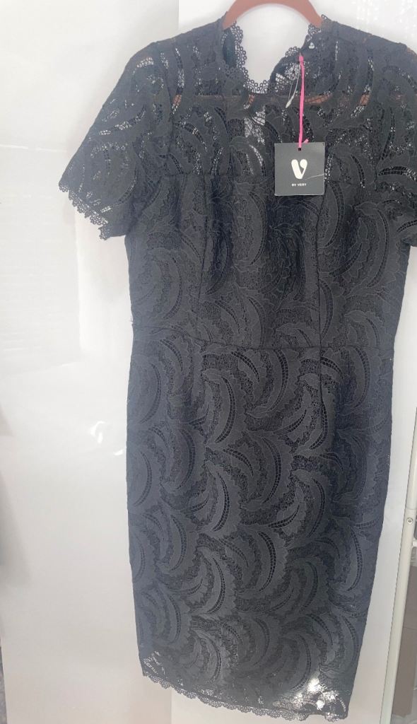 Black cut out occasion dress by Very.