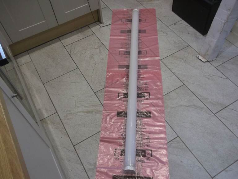 ACEL AC 4788 Emergency 5ft Batten Light twin 60W 7500lm 4000K Rear and end conduit entry points