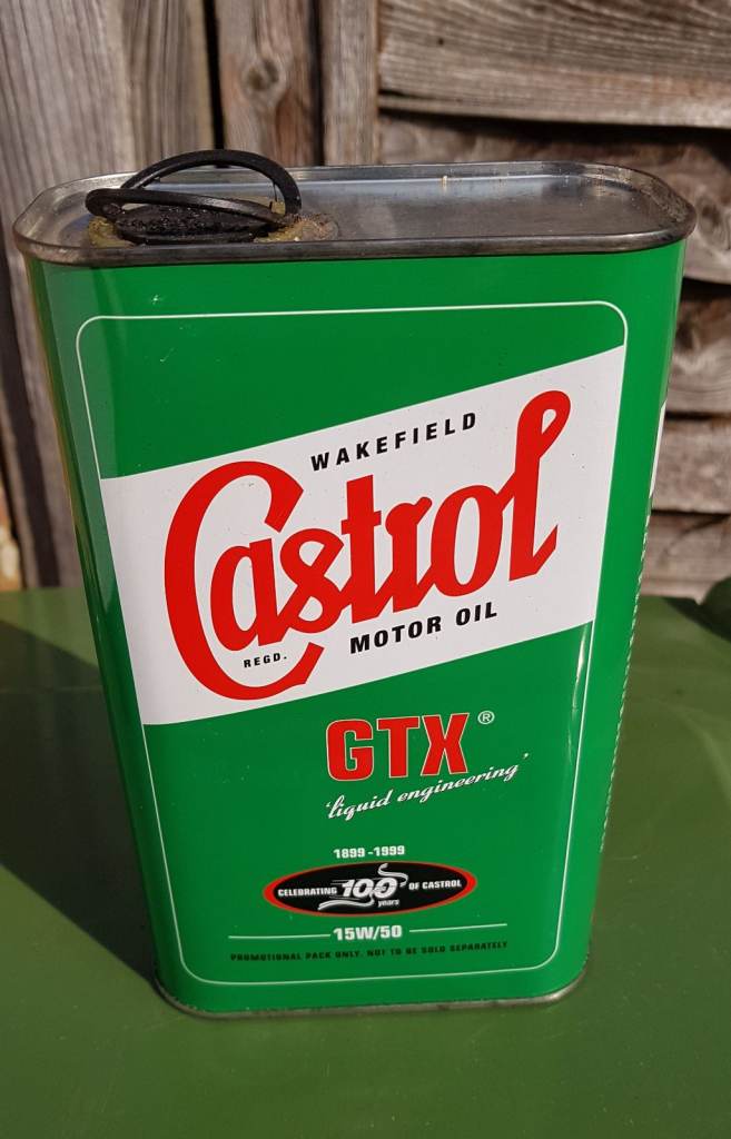Castrol GTX Motor Oil 1L metal tin (Empty)