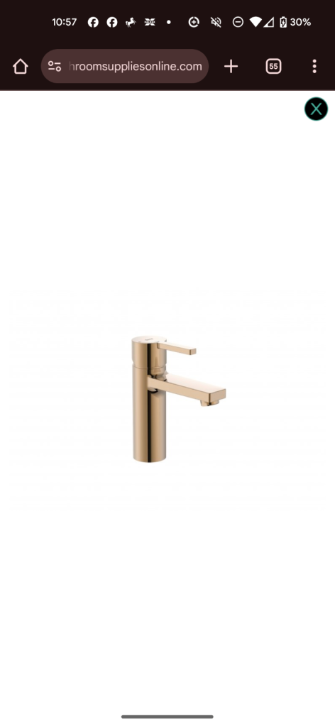 Roca NAIA Rose Gold Basin Mixer Tap and Waste