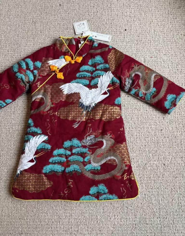 Brand new girls winter coat Chinese new year Qipao