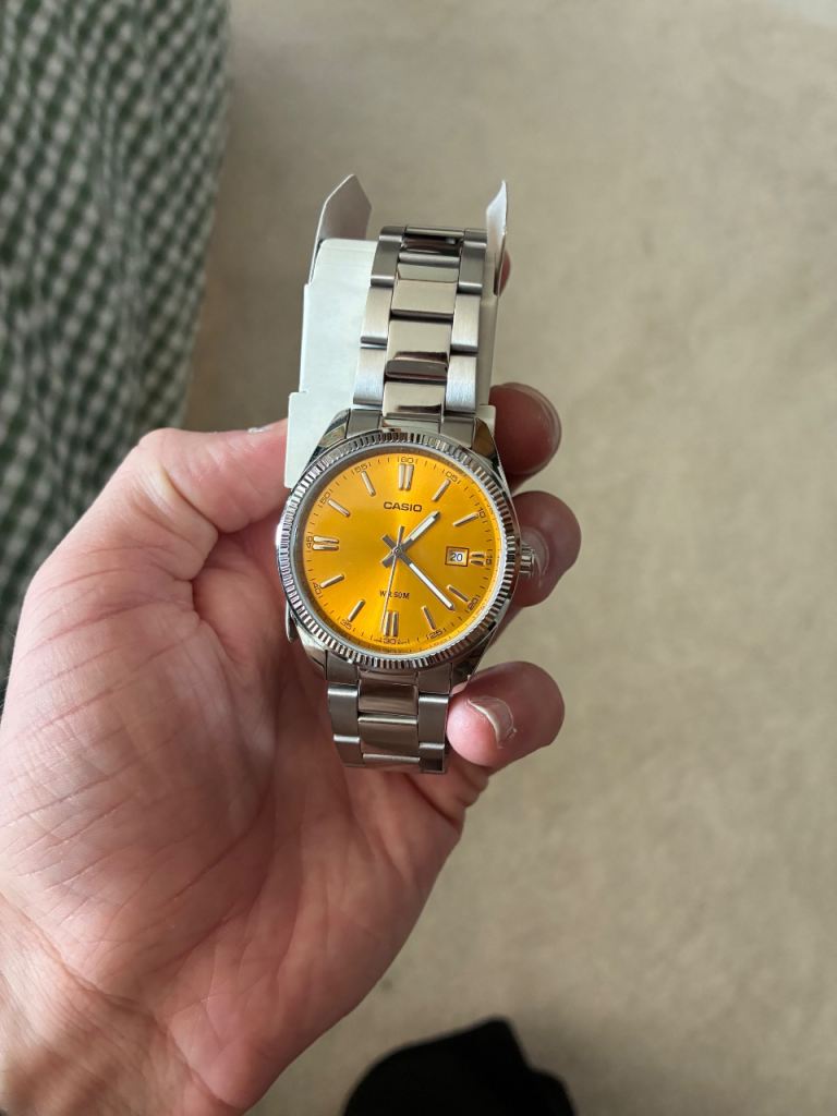 Beautiful Casio Gold Face Watch, Boxed - Like New