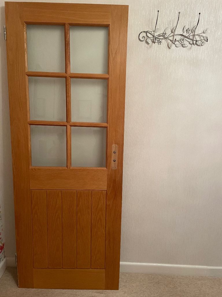 Oak glazed door