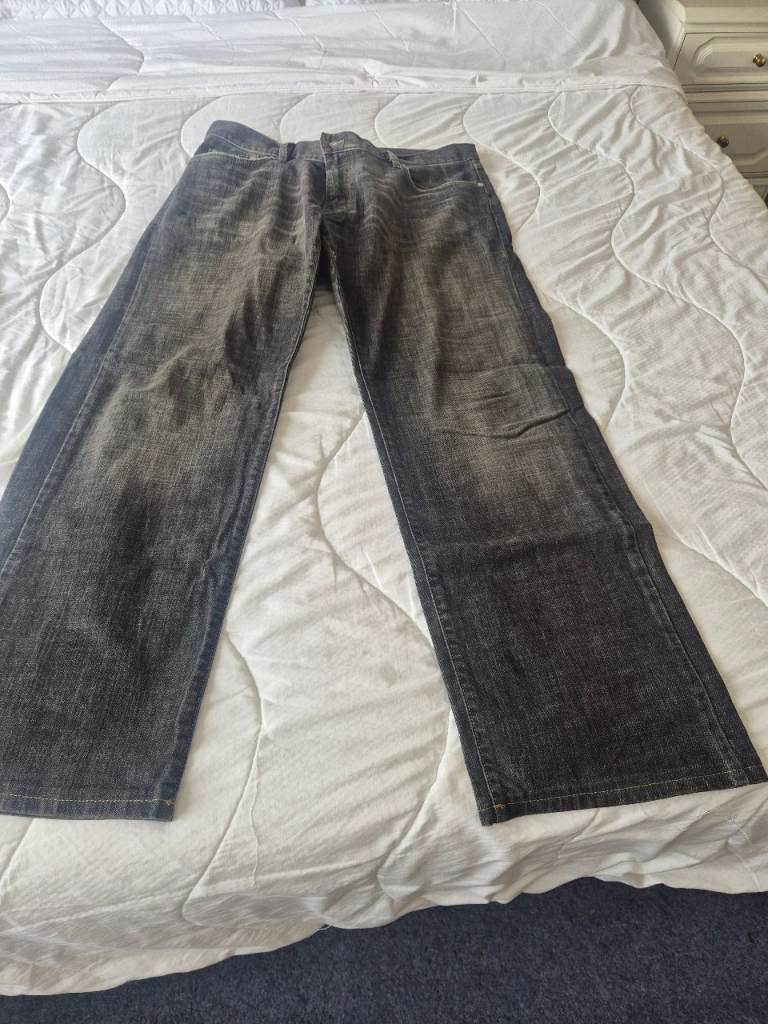 BOSS Men's Grey Denim Jeans W38 L34 – Good Condition