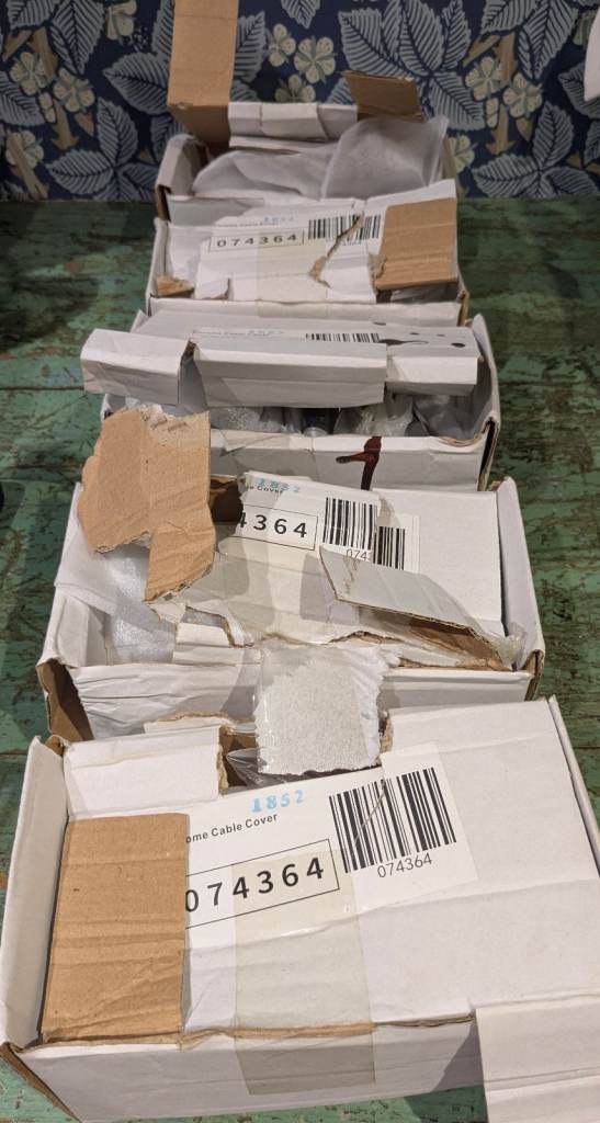 Towel Rail Chrome Cable Cover - 5 packs