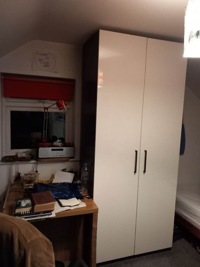 Tall Gloss White Pax Wardrobe 