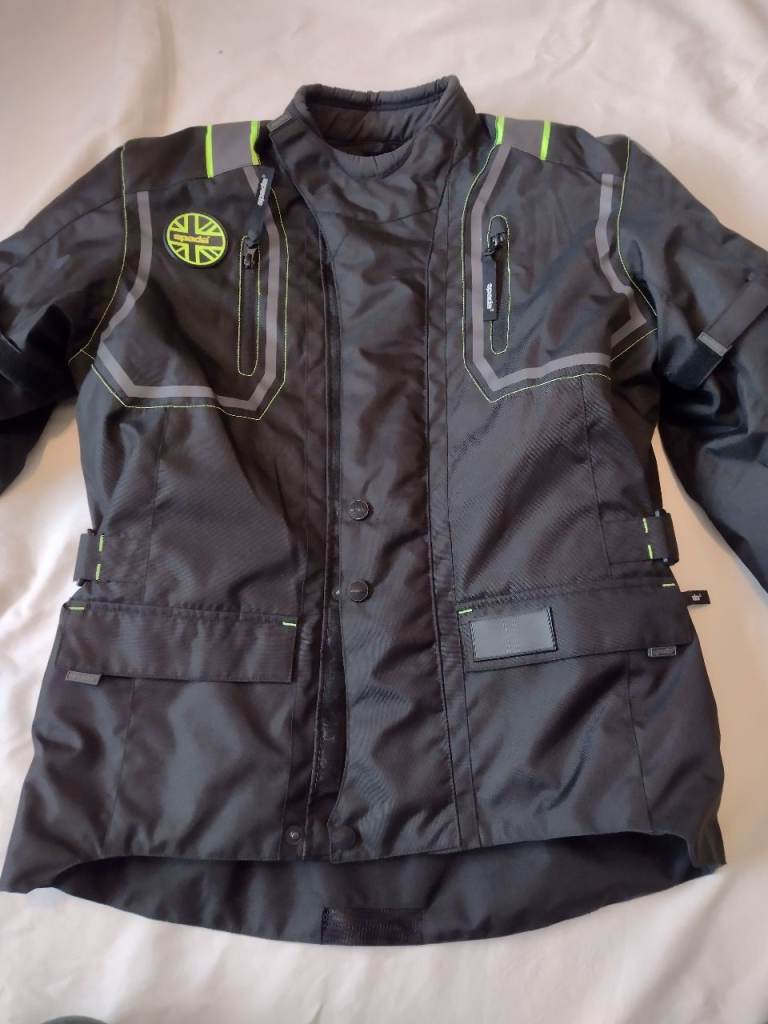 Spada Large Taylor Tour Waterproof Motorbike Jacket, With Arm, Shoulder and Back Armour, as New