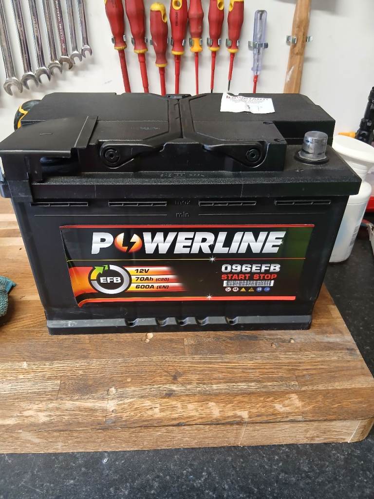 Powerline stop/start battery