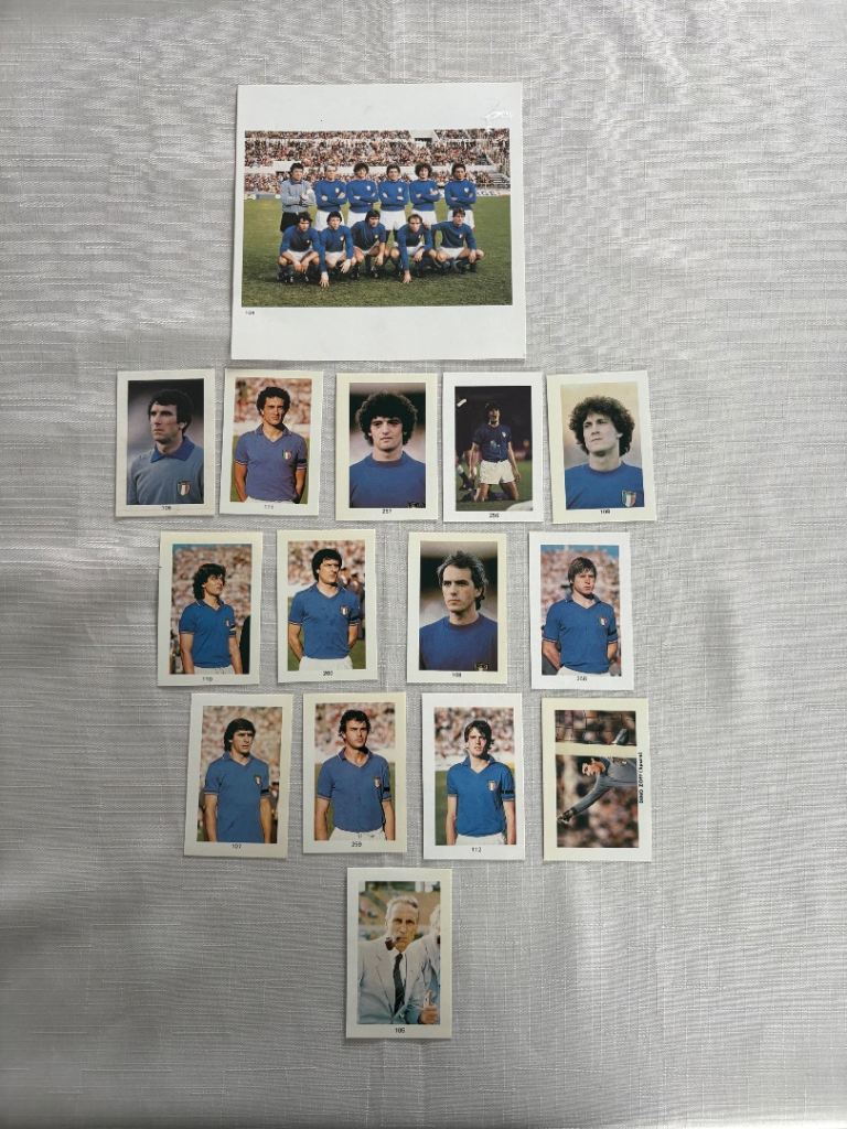 Vintage Football Cards 1982 World Cup Italy Team
