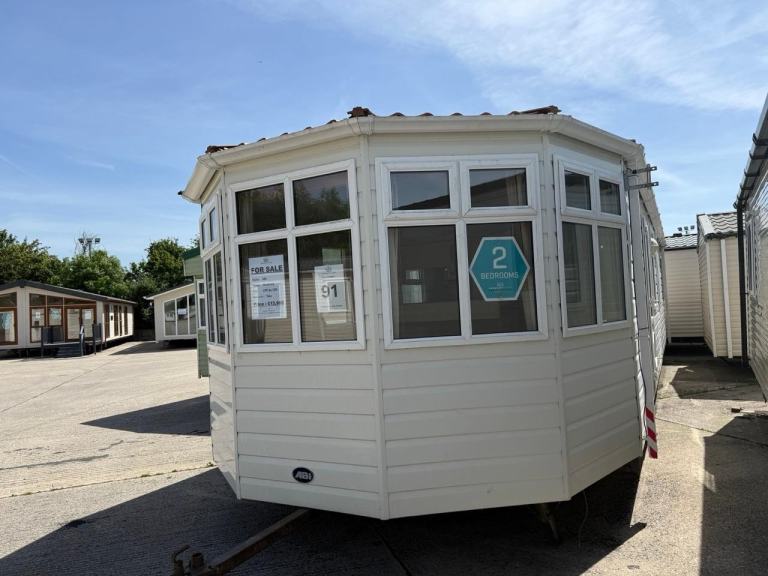 2 Bed ABI Static Caravan - DG, CH, New Carpet, Freestanding Furniture - Offsite