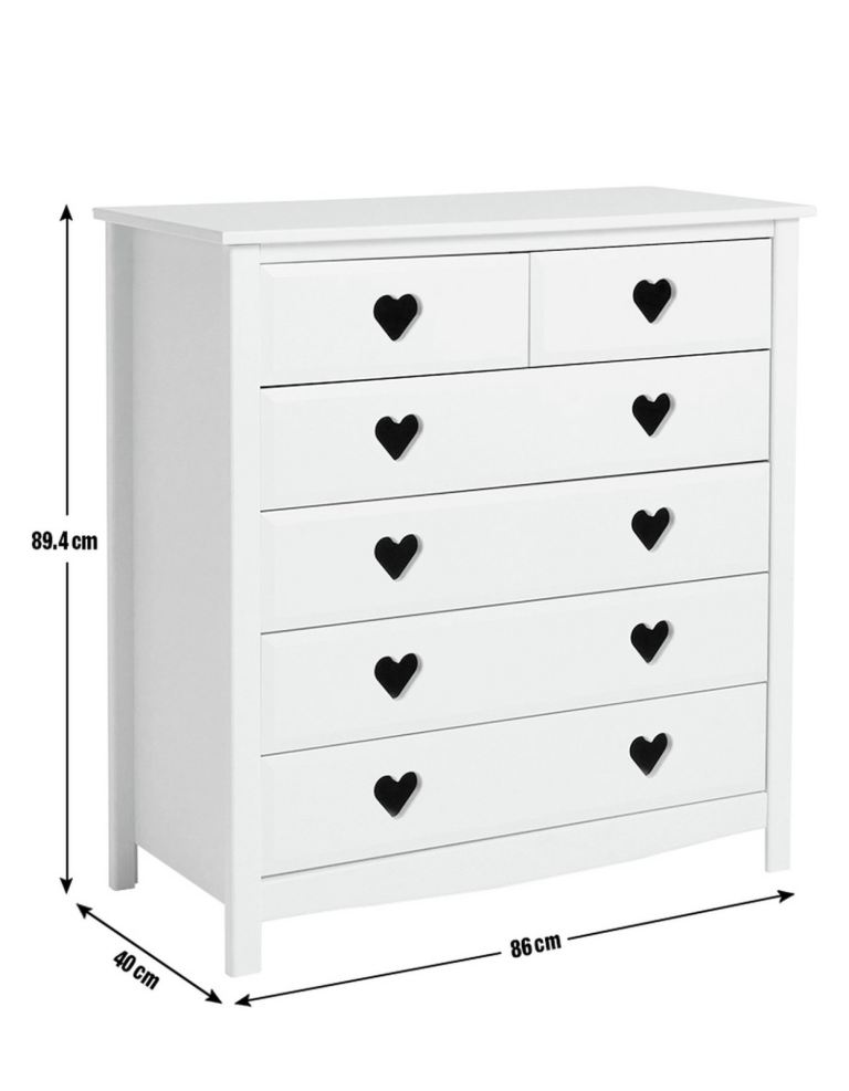Mia white chest of drawers