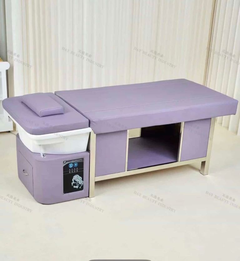 Brand New Grey Head Spa Massage Bed with Built-in Basin