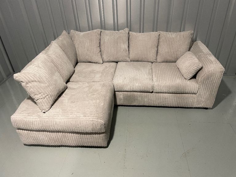 Corner sofa cream size 160/220.cm brand new available delivery extra cost 
