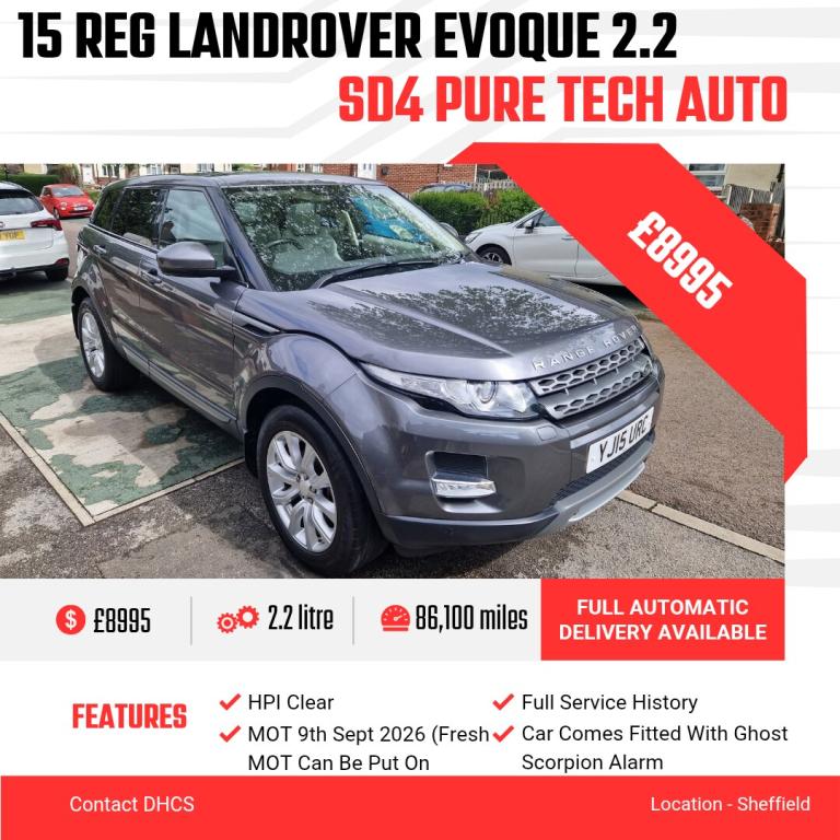 2015 Land Rover Range Rover Evoque 2.2 SD4 Pure 5dr Auto [9] [Tech Pack] ESTATE Diesel Automatic