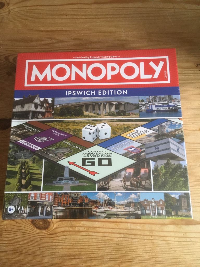 New Monopoly Ipswich Edition Board Game – As Good As New