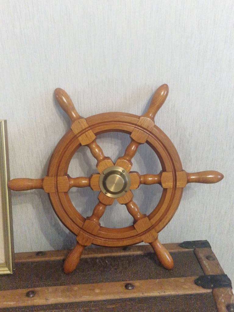 Decorative Teak Ship's wheel