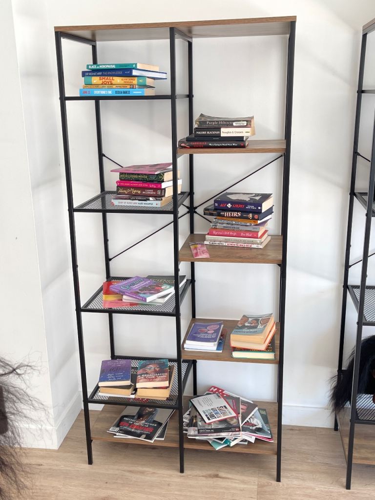 Tall Industrial Style Bookcase / Shelving Unit - Good Condition