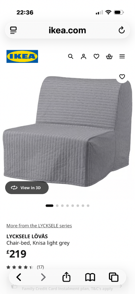 Ikea bed chair
