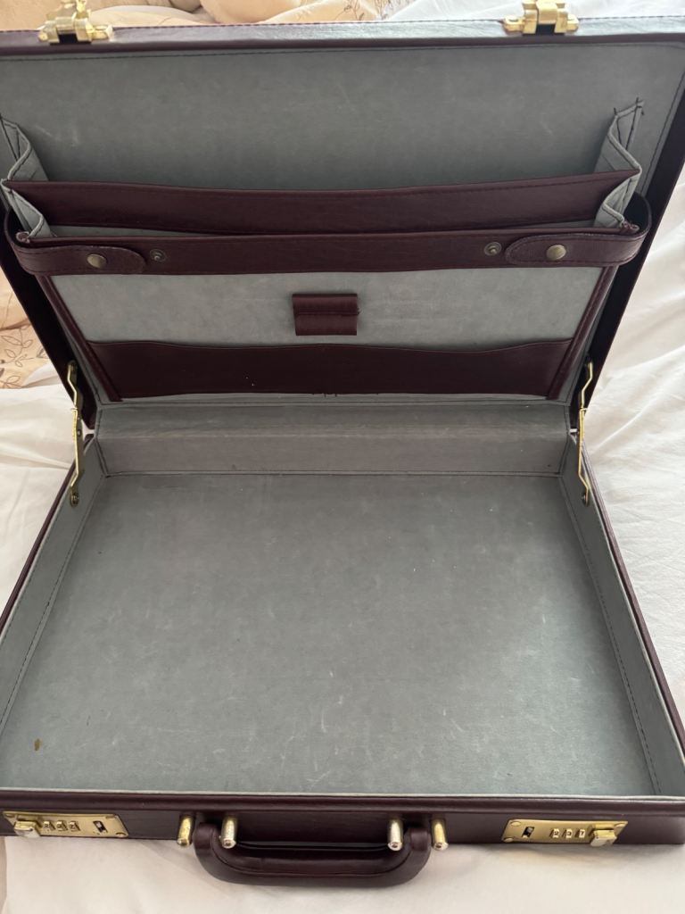 Leather look briefcase