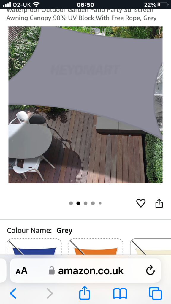 Canopy Sun Shade with Rope