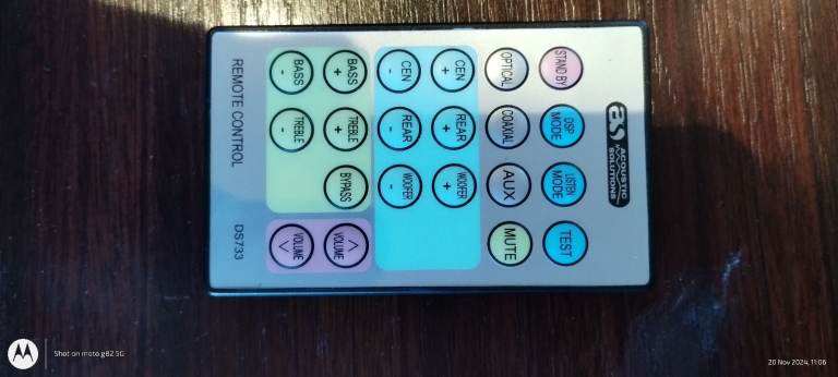 Acoustic Solutions DS733 MK II Remote Control, used, fully working