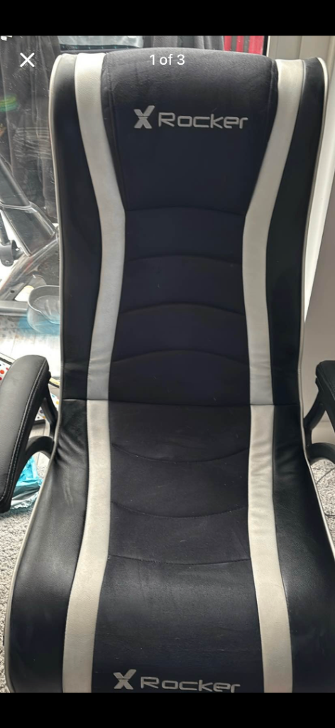 X Rocker Gaming Chair – Black and White, Good Condition