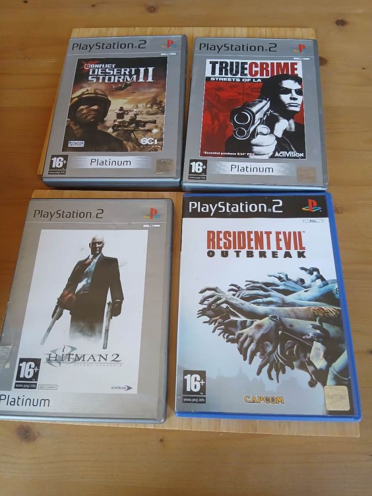 PS2 Games Bundle: Resident Evil, Hitman 2, True Crime & Desert Storm REDUCED