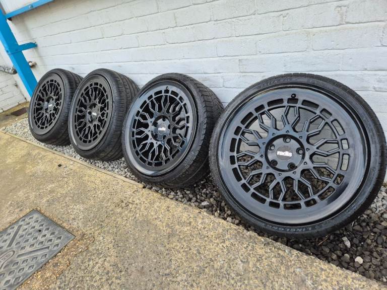 🌟Radi8 R8A10 19 inch alloy wheels 5x112 with MATCHING TYRES 7M++ VW GOLF PASSAT CADDY AUDI 