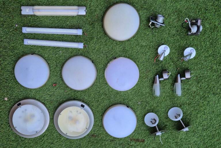 Various internal lights 12V and 230V for camper caravan motorhome boat.