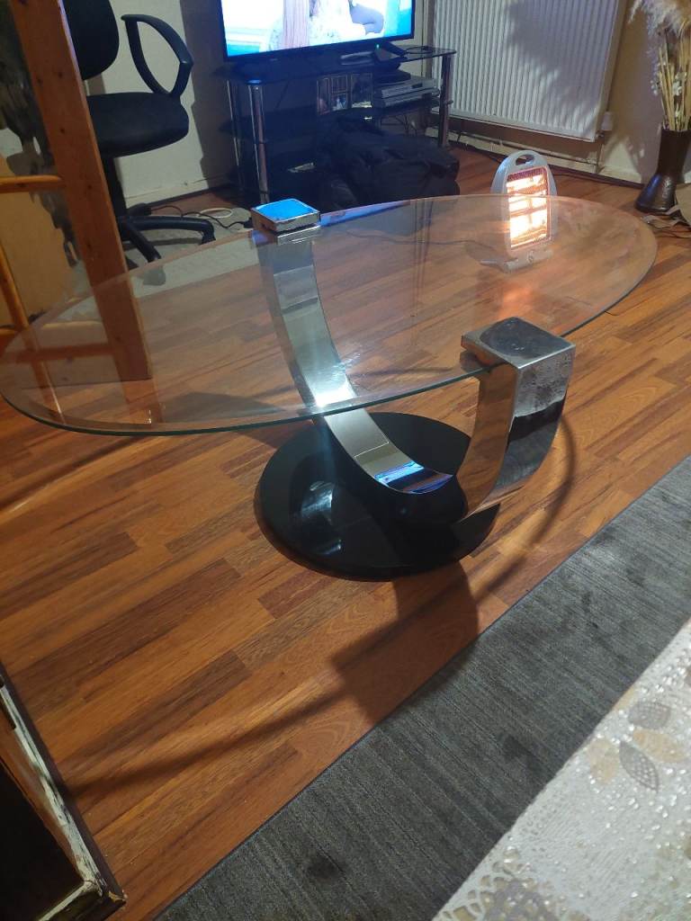 Glass coffee table