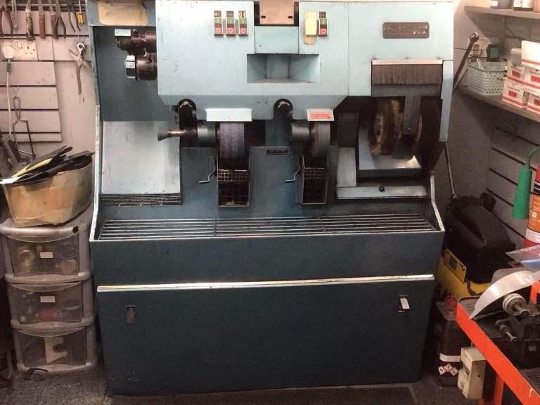 Blue Whitfield Wylie Finishing Machine Cobbler Shoe Repair