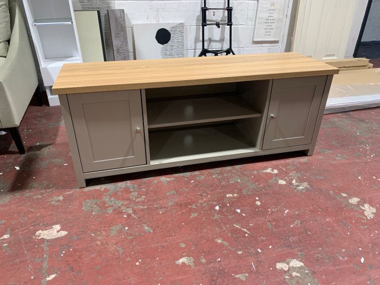 Grey & oak tv unit 
