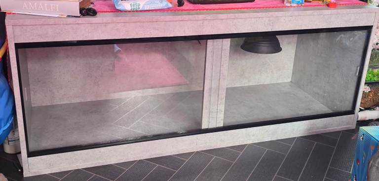 5ft x 2ft x2ft vivarium set up heat lamp thermostat 
