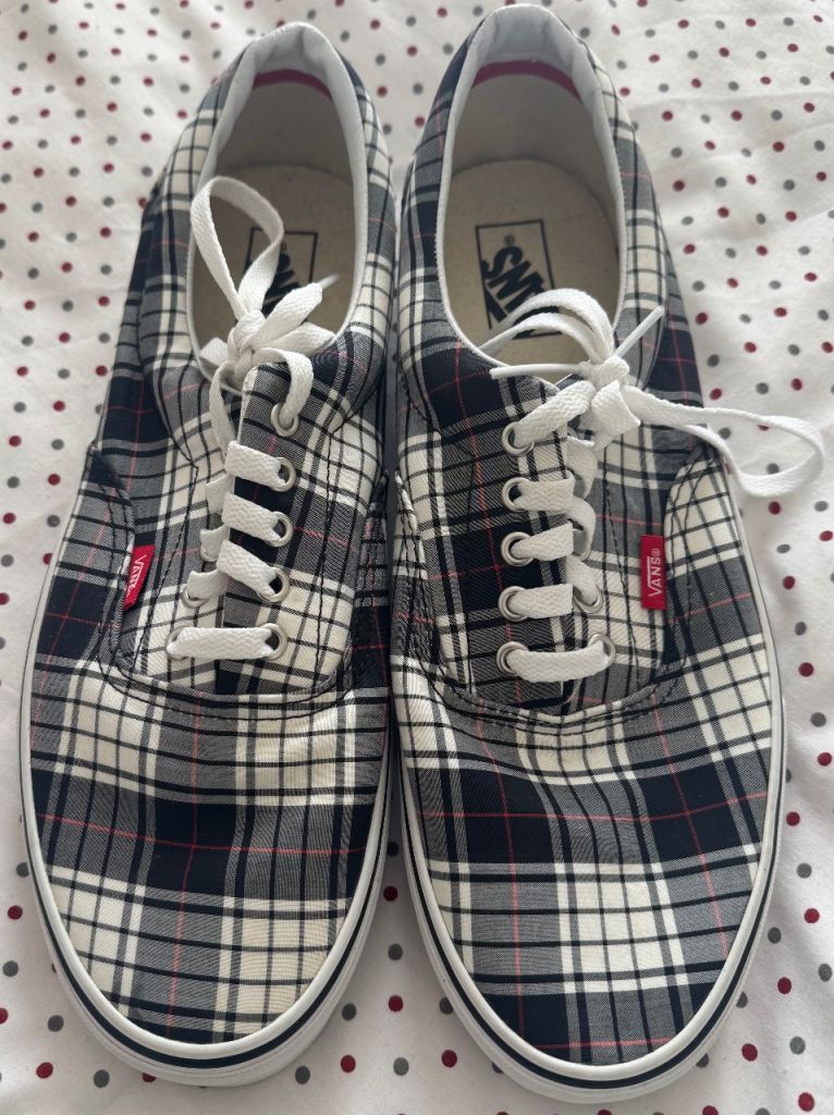 Vans Men’s Shoes Trainers US size 12 UK size 11 Checkered Black And White - NEW